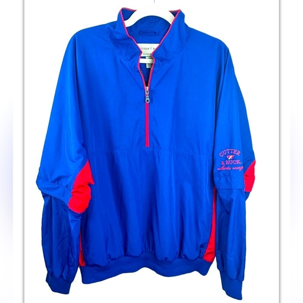 Cutter Buck Vintage Convertible Sleeve Climaguard Golf Pullover Jacket Sz Medium